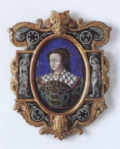 Portrat Der Katharin Von Medici by Leonard Limosin