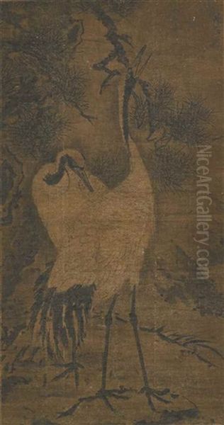 Cranes And Pine - view 1