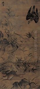 Eagle And Bamboo by Lin Liang