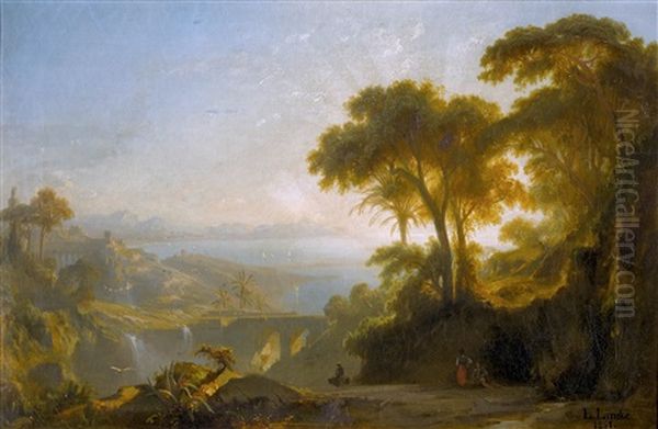 Steile Mittelmeerkuste Mit Wasserfallen Im Abendlicht - view 1