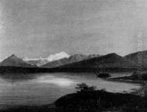 Blick Vom Genfer Becken Auf Den Mont Blanc by Karl Ludwig Lincke