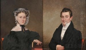 Portraits Of Robert Orrell And His Wife Ann Walsh Dickens Of Providence, Rhode Island (pair) by James Sullivan Lincoln