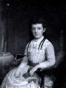 Portrait Of A Little Girl In Blue by James Sullivan Lincoln
