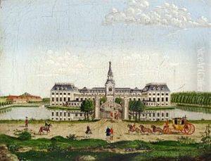 View Of Hirschholm Castle As It Looked When The Queen Mother Sophie Magdalene Lived There by Christian Georg Lind