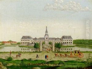 Prospekt Af Hirschholm Slot Som Det Var Da Christian 6tes Enkedronning Sophie Magdalene Residerede Der