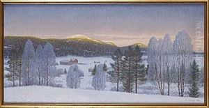 Norrlandskt Vinterlandskap by Otto Lindberg