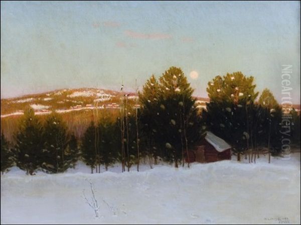 Talvi-ilta Kuunvalossa - Vinterkvalli I Mansken - view 1