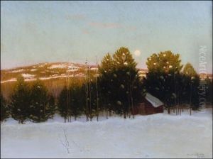 Talvi-ilta Kuunvalossa - Vinterkvalli I Mansken by Hjalmar (Johansson) Linde