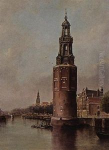 View On The Montelbaans Toren, Amsterdam by Jan Van Der Linde