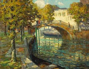 Canal Scene by Ossip Leonovitch Linde