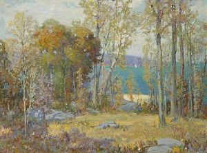 Coastal View Through The Trees by Ossip Leonovitch Linde
