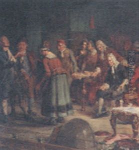 A Scene From The Play "erasmus Lontanus" by Hans Peter Lindeburg