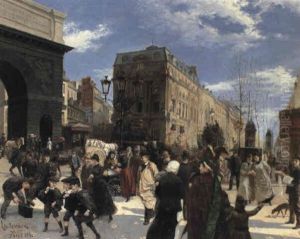 Les Grands Boulevards, La Porte St. Martin, Paris by Emil Lindemann