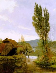 Schwarzwaldtal In Der Abendsonne by Karl August Lindemann-Frommel