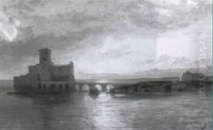 Blick Auf Schlos Ostera Im Abendsonnenlicht by Manfred Lindemann-Frommel