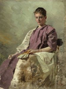 Bildnis Frau Neugebauer by Wilhelm von Lindenschmit the Younger