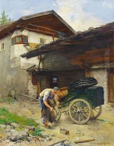 Ein Wagenbauer Bei Der Arbeit
