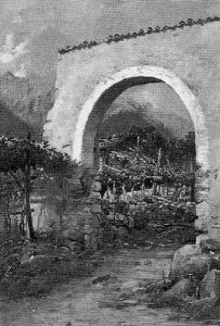 Torbogen Bei Algund, Sudtirol by Hermann Lindenschmit