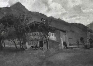Bauernhaus In Oberbayern by Hermann Lindenschmit