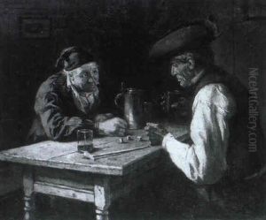 Zwei Wurfelspieler by Hermann Lindenschmit