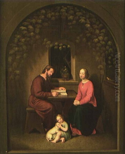 Heilige Familie In Der Weinlaube - view 1