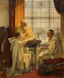 Monks At Prayer by Richard Linderum