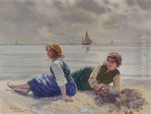 Women With Oysters by Emil (Harald Emanuel) Lindgren
