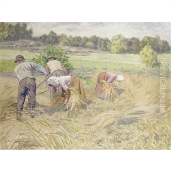 Harvesters In A Landscape - view 1