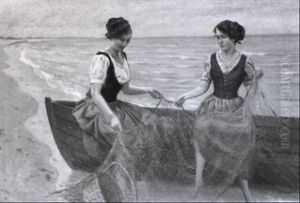 Tva Fiskarflickor by Emil (Harald Emanuel) Lindgren