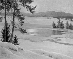 Solljus Over Vinterlandskap Solljus Over Vinterlandskap