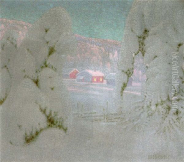 Stugor Under Snotyngda Granar - view 1