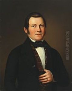 Portait Of Piano Manufacturer Erik Gustaf Granholm (1807-1872) by Johan Erik Lindh