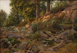 Forest Landscape by Berndt Adolf Lindholm
