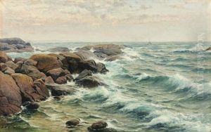 Coastal Scene by Berndt Adolf Lindholm