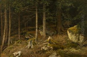 In The Forest by Berndt Adolf Lindholm