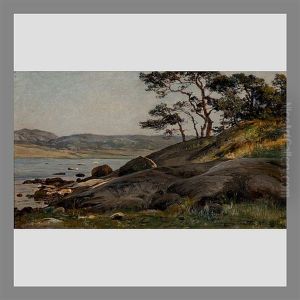 Cliffs By The Shore by Berndt Adolf Lindholm