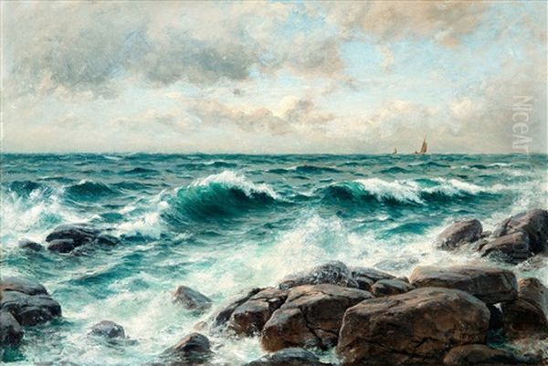 Breaking Waves On The Beach - view 1