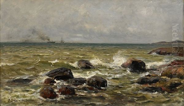 Kustvy Med Segelfartyg I Horisonten - view 1