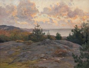Cliffs On The Shore by Berndt Adolf Lindholm