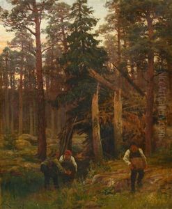 Moonshining In The Loviisa Archipelago by Berndt Adolf Lindholm