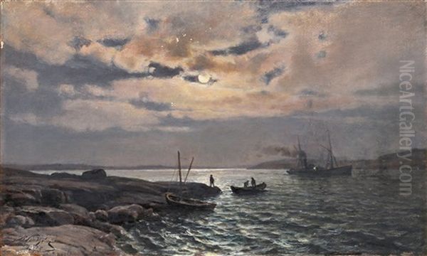 Fishermen In The Moonlight - view 1
