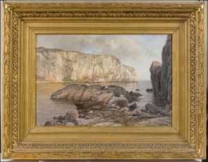 Rantakallioita Auringonvalossa - Solbelysta Strandklippor by Berndt Adolf Lindholm