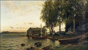 Ilta Porvoon Saaristossa by Berndt Adolf Lindholm