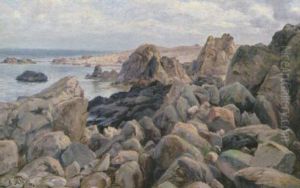 Klippig Kust by Berndt Adolf Lindholm