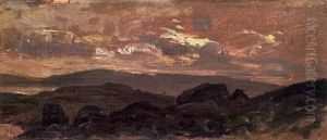 Aftonmoln Over Fjallen by Berndt Adolf Lindholm