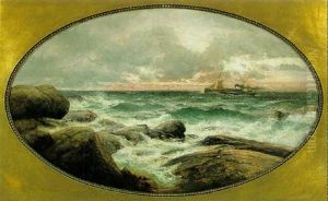Fartyg Utanfor Kust by Berndt Adolf Lindholm