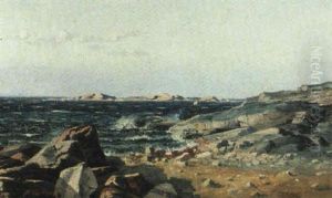Kust Med Klippor Och Hav Kust Med Klippor Och Hav