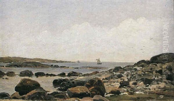 Kustlandskap Med Segelbatar - view 1