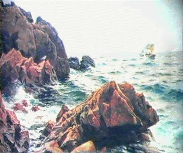 Segelskuta Utanfor Klippkust - view 1