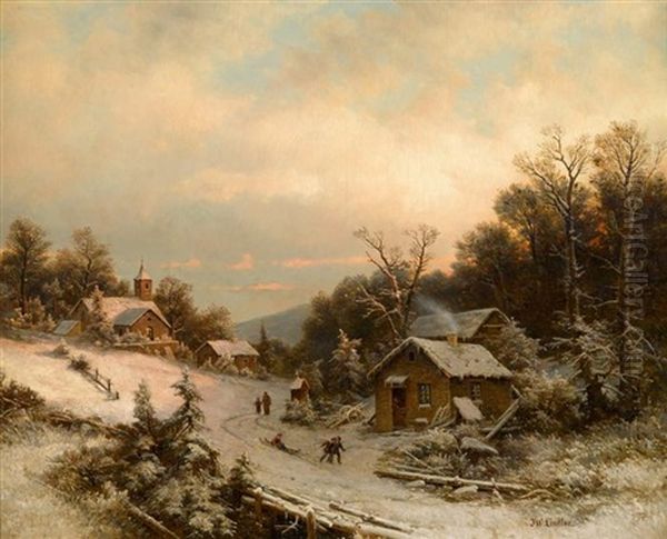 Village In Winter - view 1